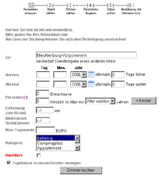Zimmervermittlung Buchungssystem